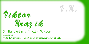 viktor mrazik business card